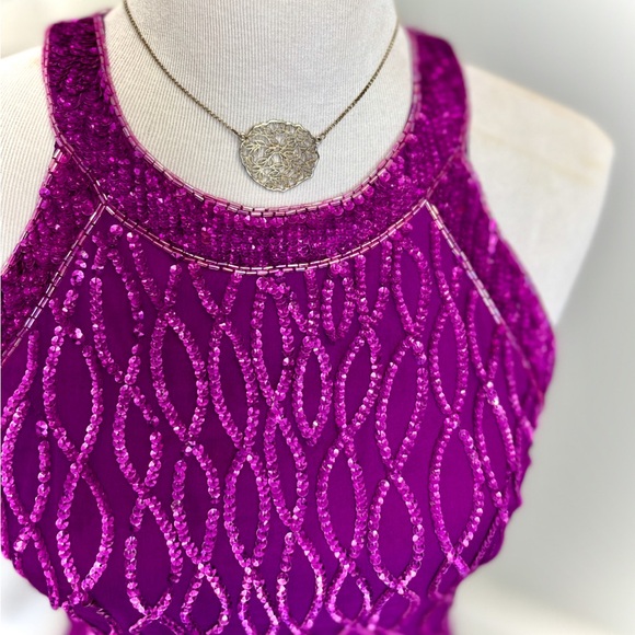 Vintage Silver Gold Filigree Necklace Pendant Statement Cocktail Delicate Floral - Picture 5 of 16